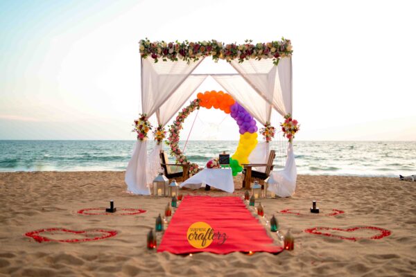 Floral cabana with ring